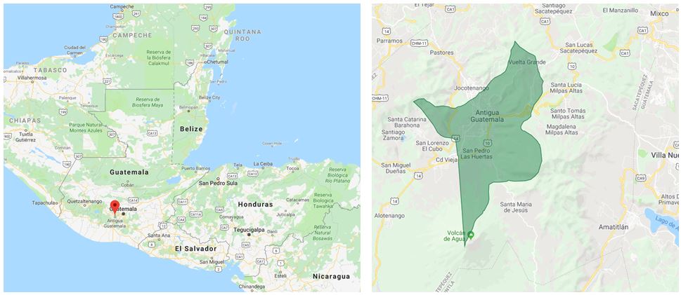 Antigua Guatemala Map